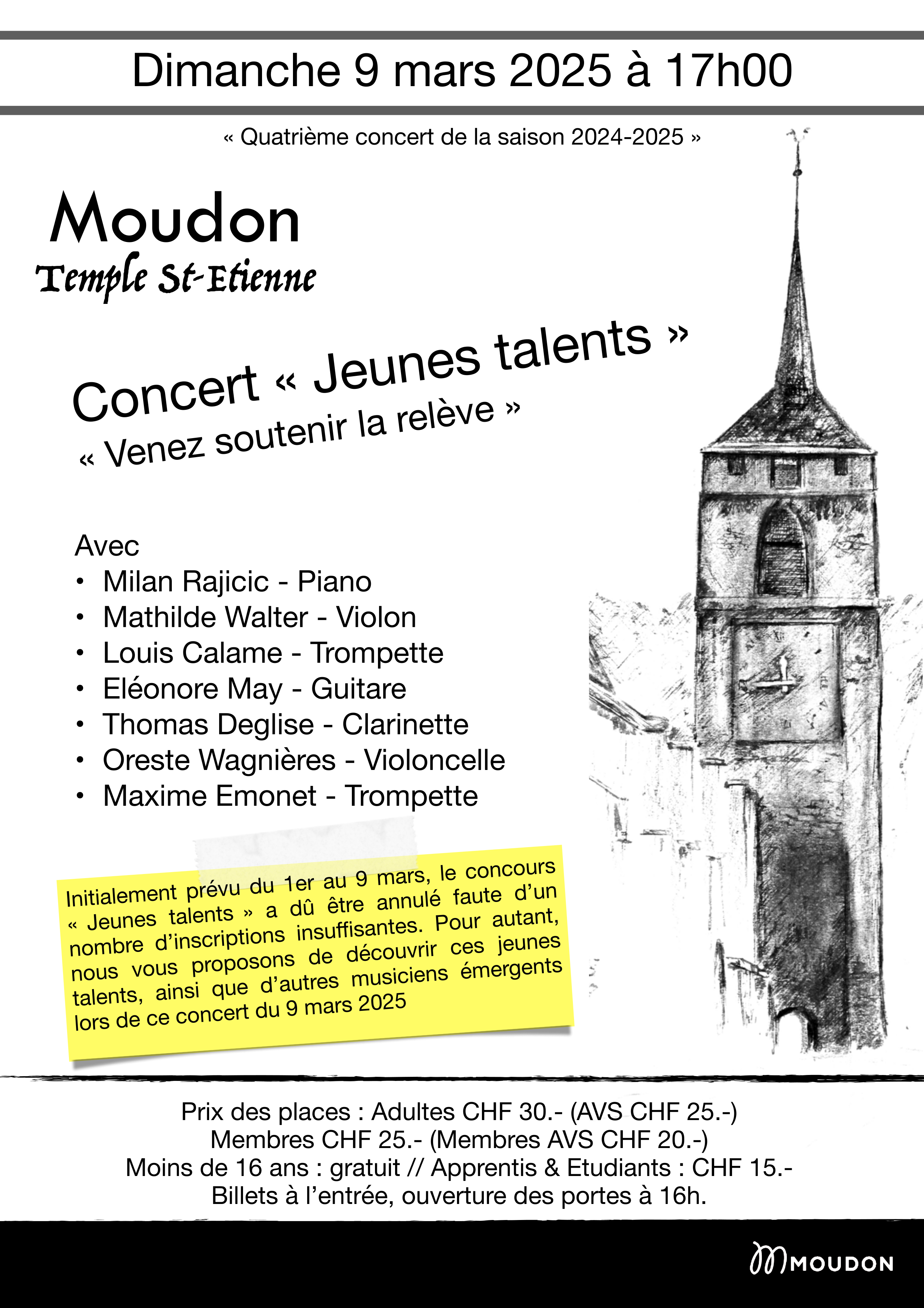 Éléonore May au concert Jeunes Talents à Moudon
